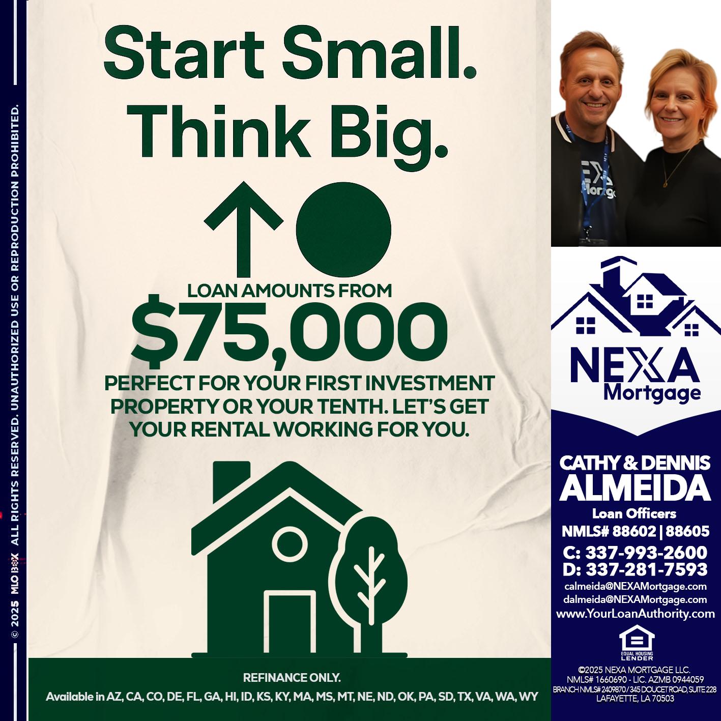 START SMALL - Dennis Almeida -Mortgage Loan Officer