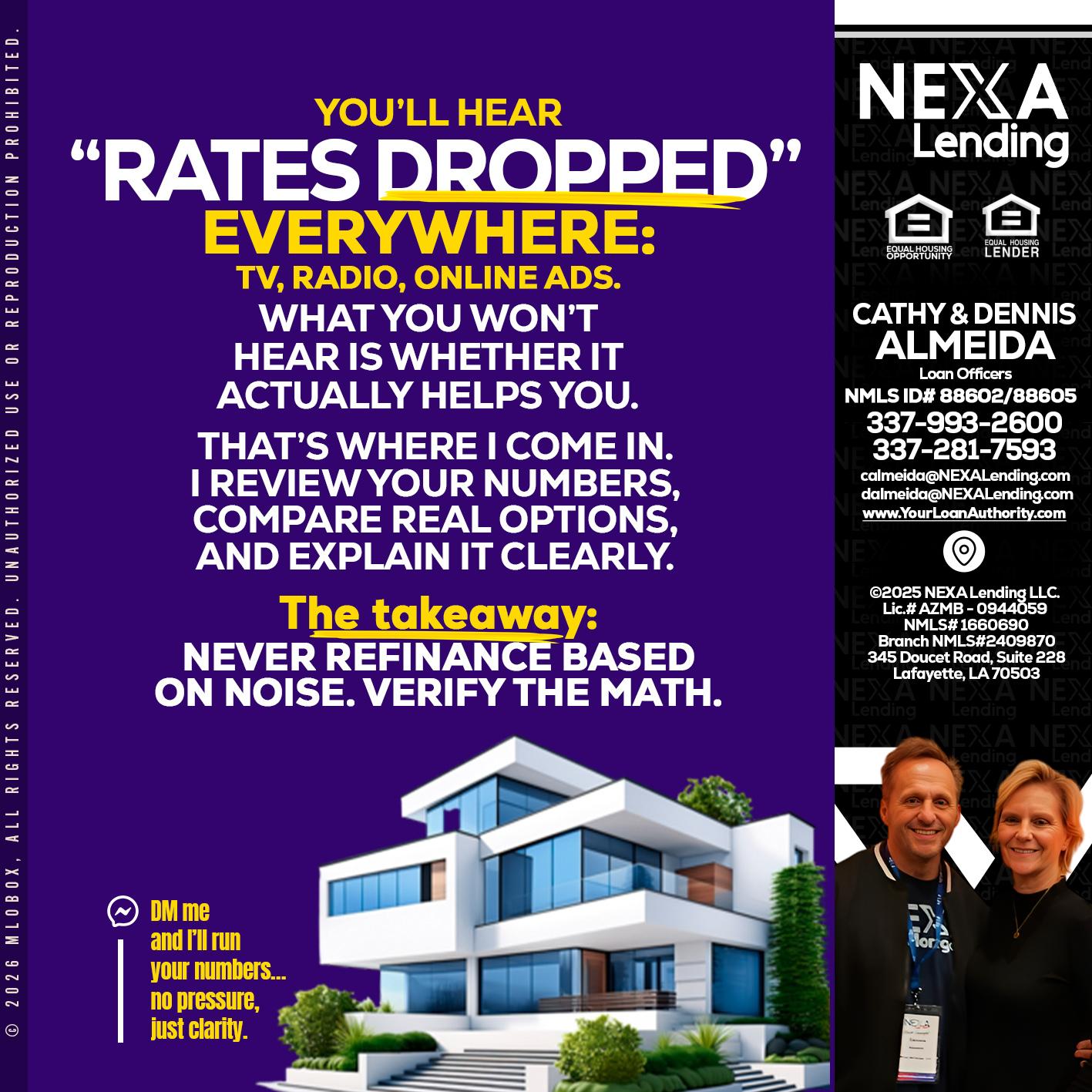 RATES DOPPED - Dennis Almeida -Mortgage Loan Officer