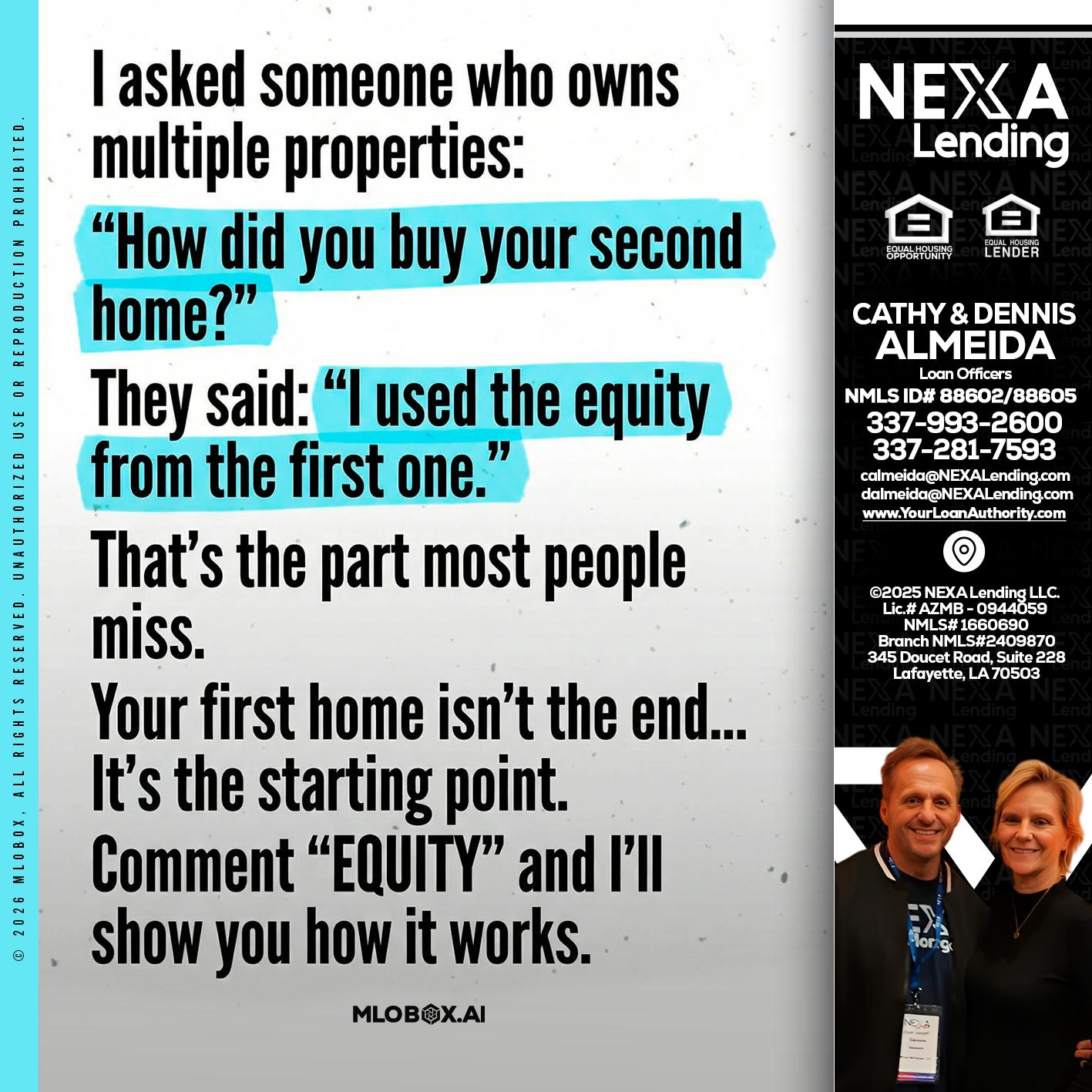 I asked someone - Dennis Almeida -Mortgage Loan Officer