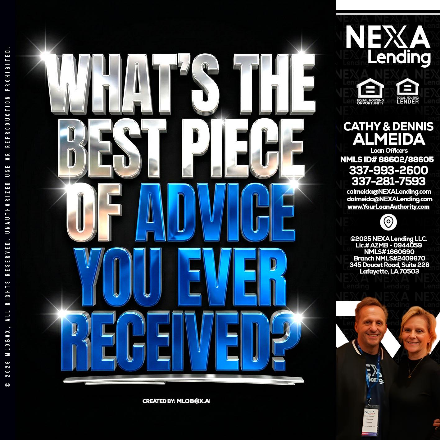 WHATS THE BEST - Dennis Almeida -Mortgage Loan Officer