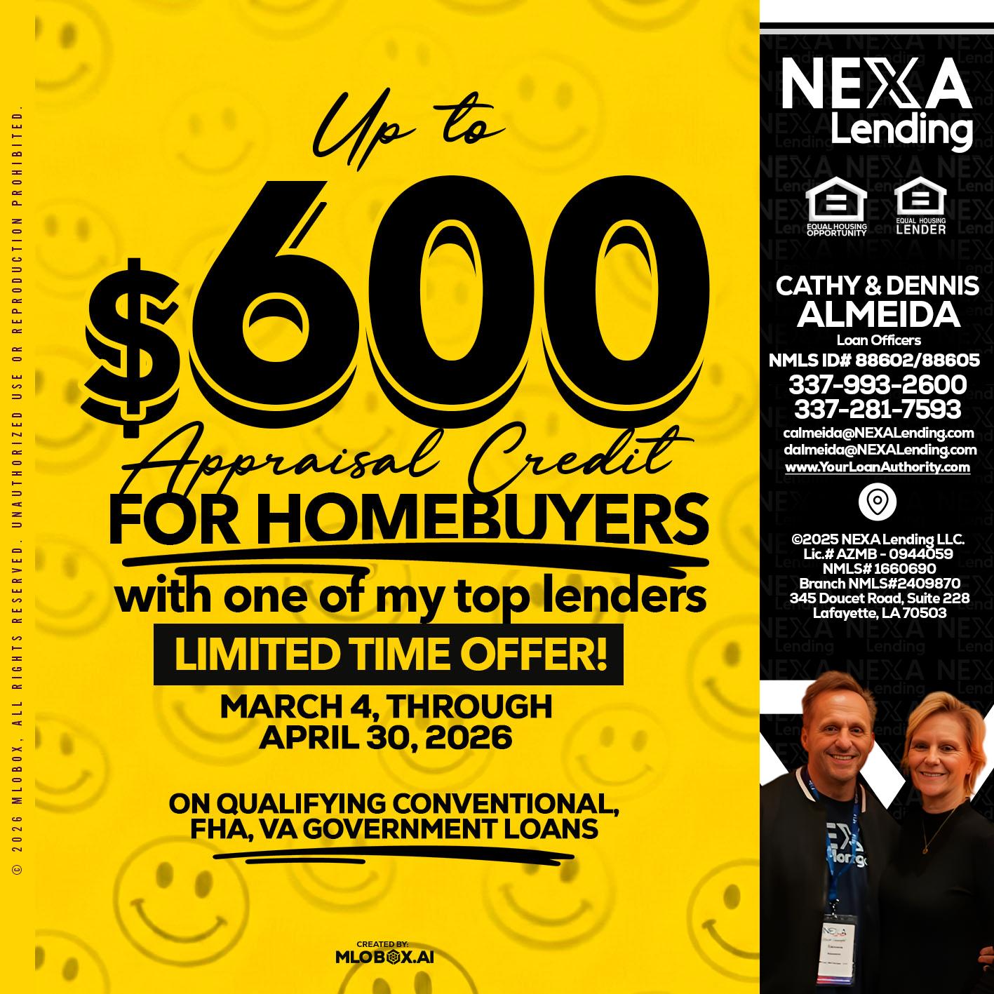 UP TO 600 - Dennis Almeida -Mortgage Loan Officer