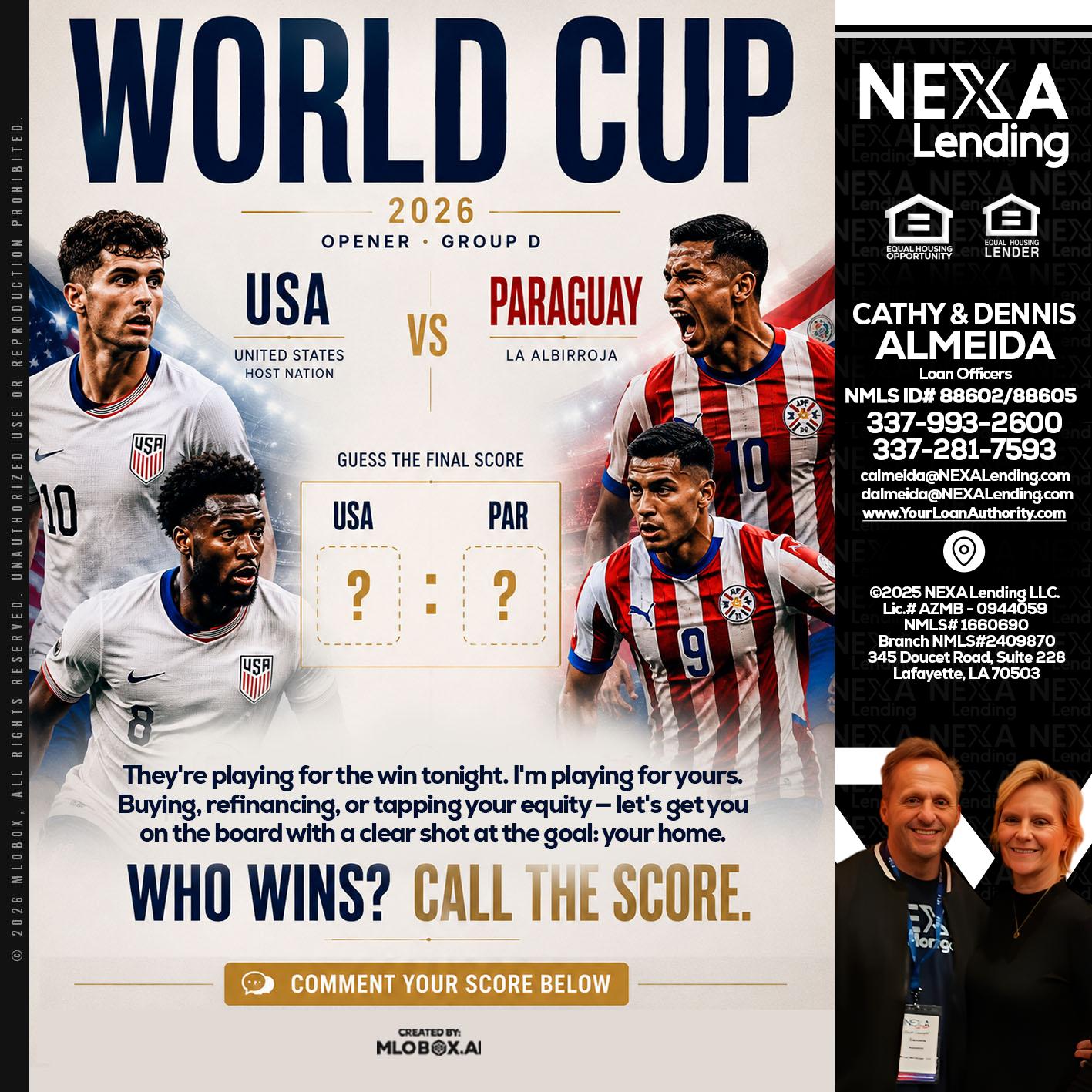 WORLD CUP 2026 - Dennis Almeida -Mortgage Loan Officer