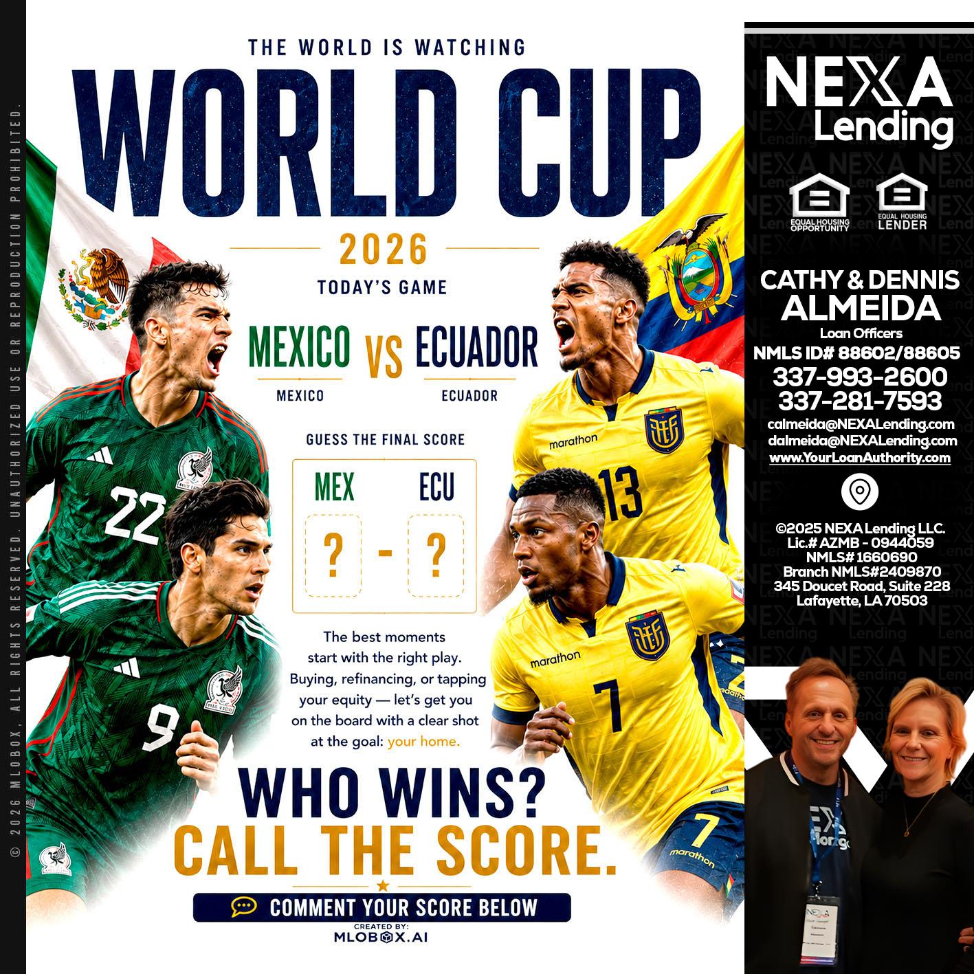 WORLD CUP 2026 - Dennis Almeida -Mortgage Loan Officer