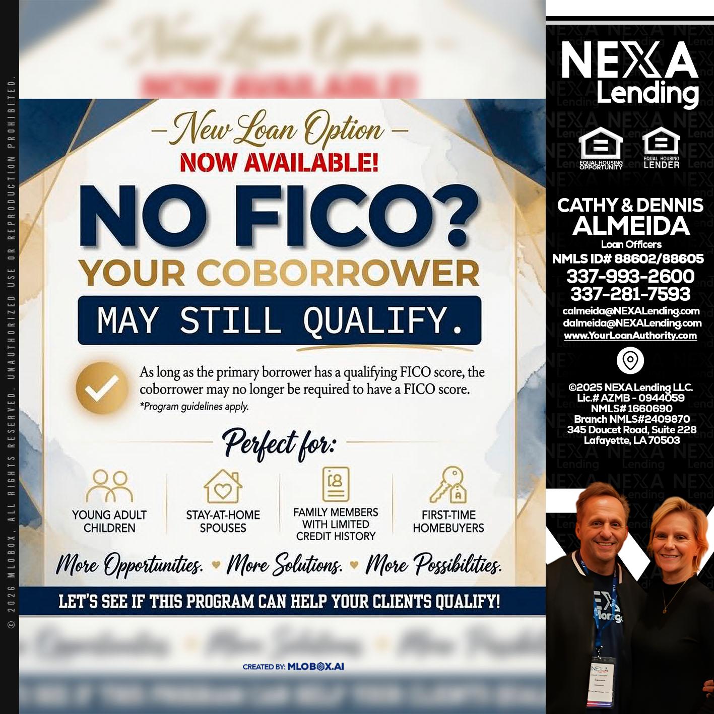 NO FICO? - Dennis Almeida -Mortgage Loan Officer
