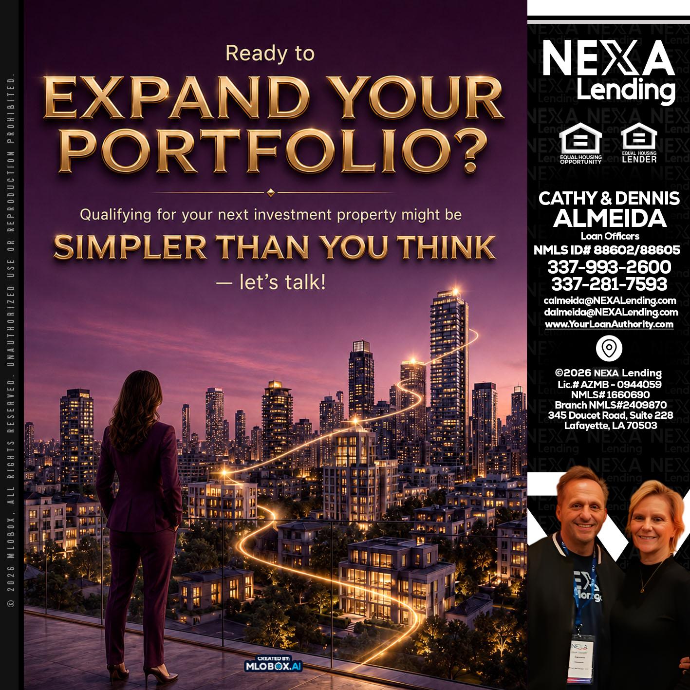 EXPAND YOUR PORTFOLIO - Dennis Almeida -Mortgage Loan Officer