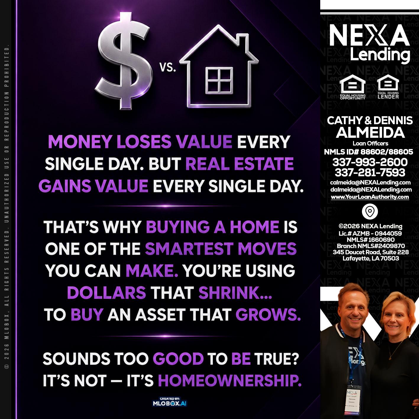 MONEY LOSES - Dennis Almeida -Mortgage Loan Officer