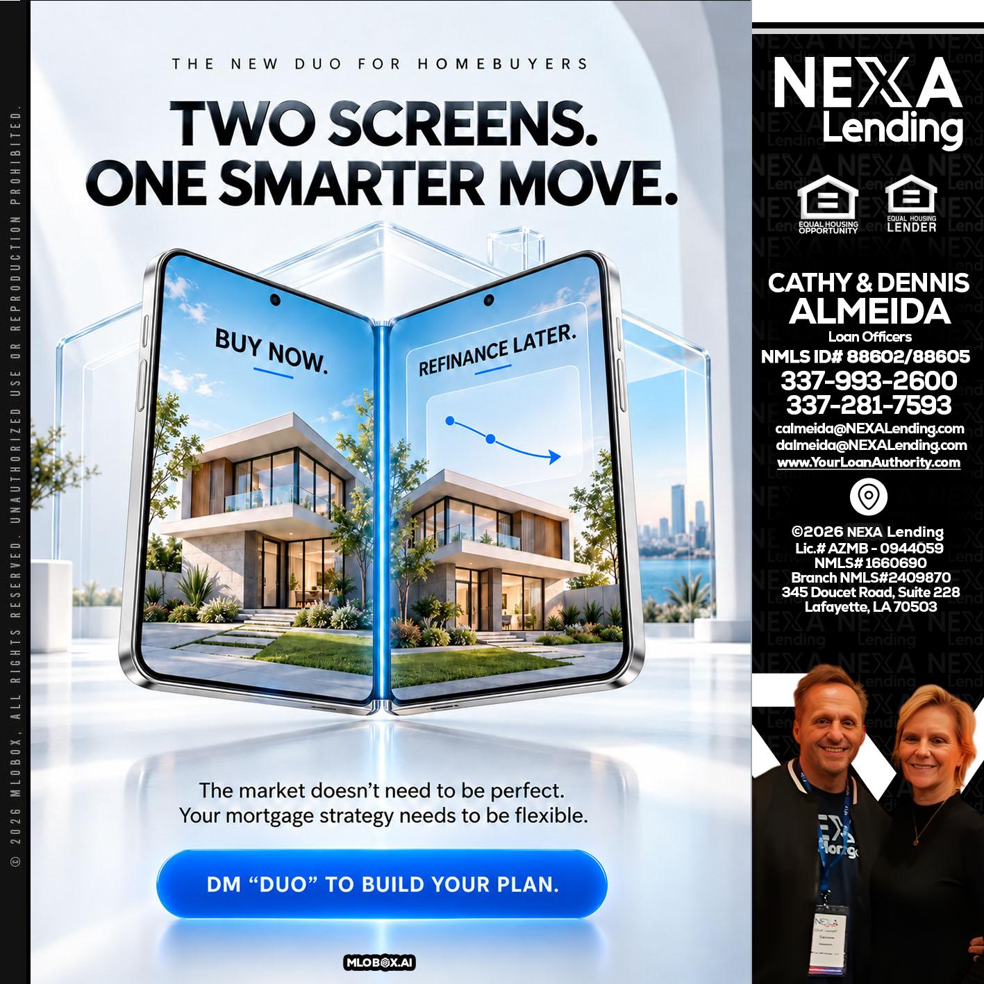 TWO SCREENS - Dennis Almeida -Mortgage Loan Officer