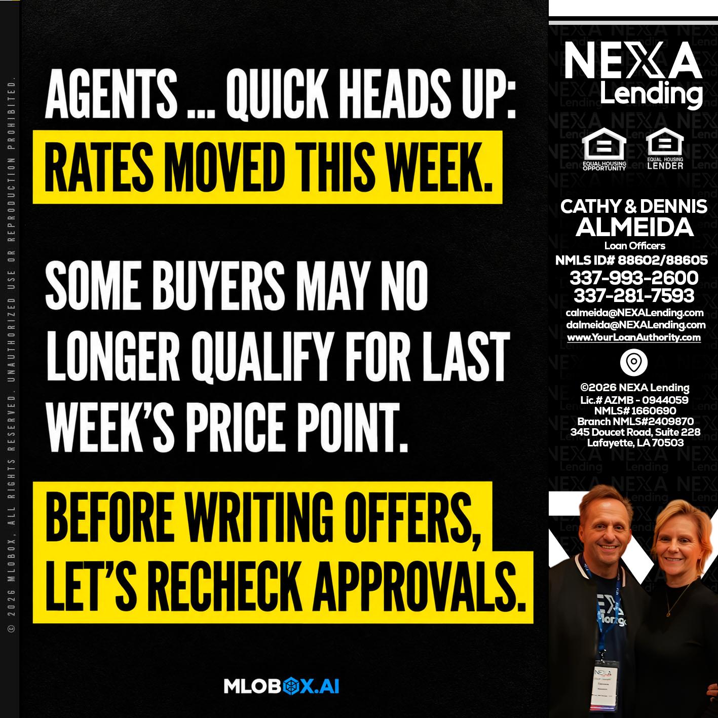 AGENTS QUICK - Dennis Almeida -Mortgage Loan Officer