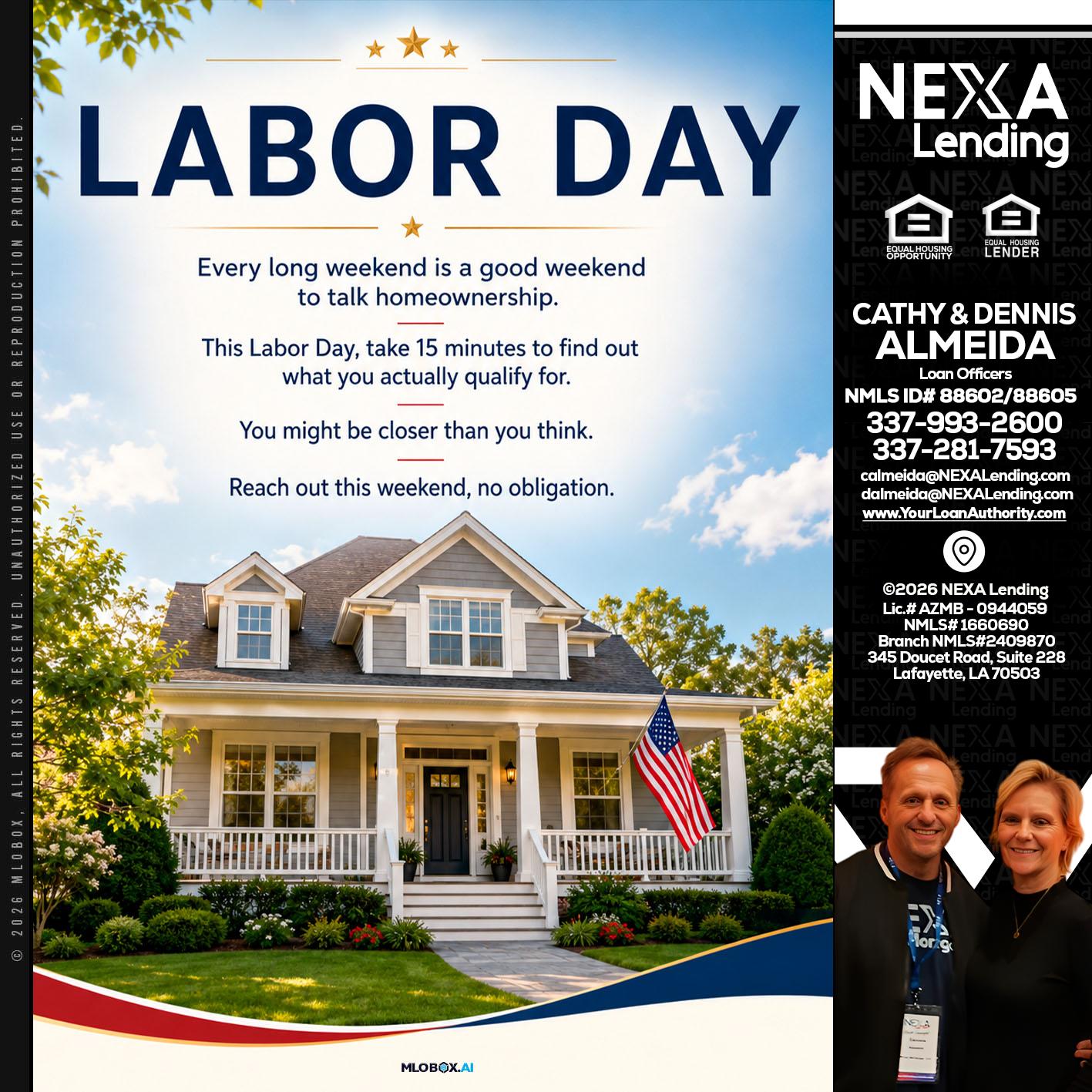 LABOR DAY - Dennis Almeida -Mortgage Loan Officer