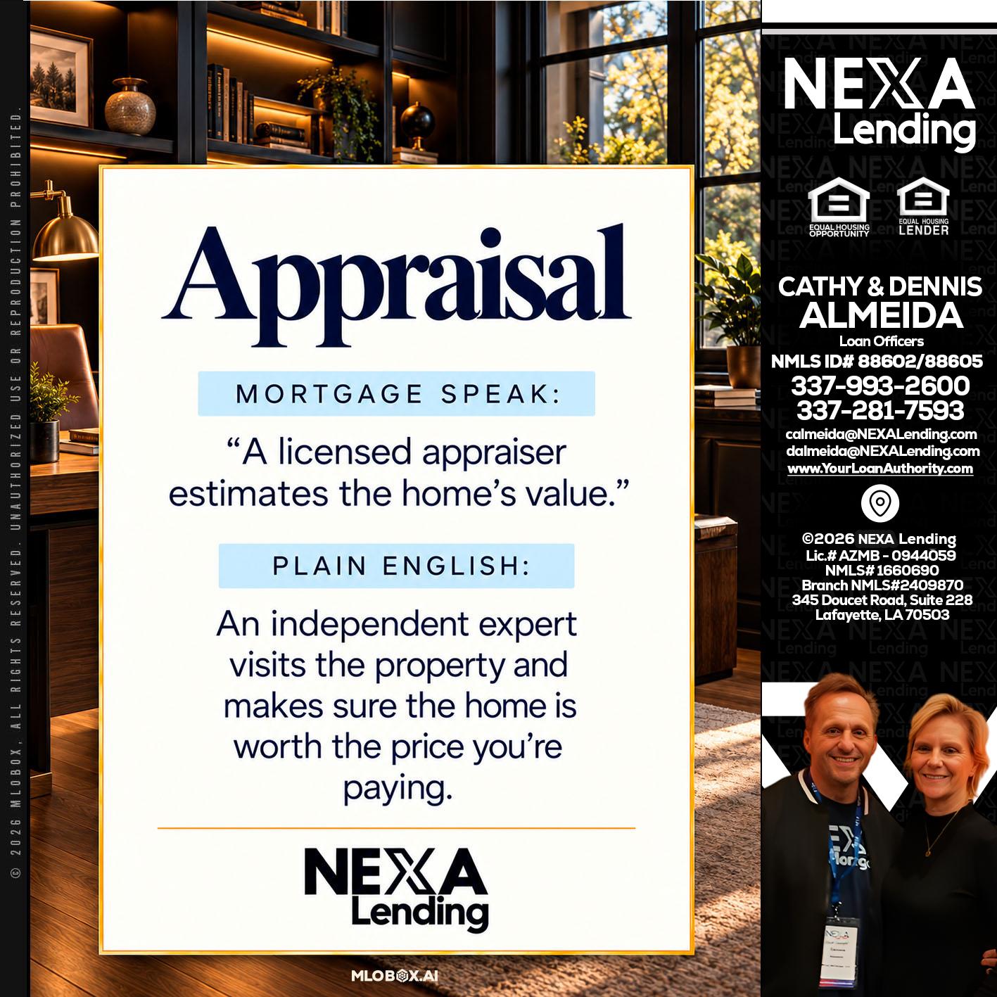 appraisal - Dennis Almeida -Mortgage Loan Officer