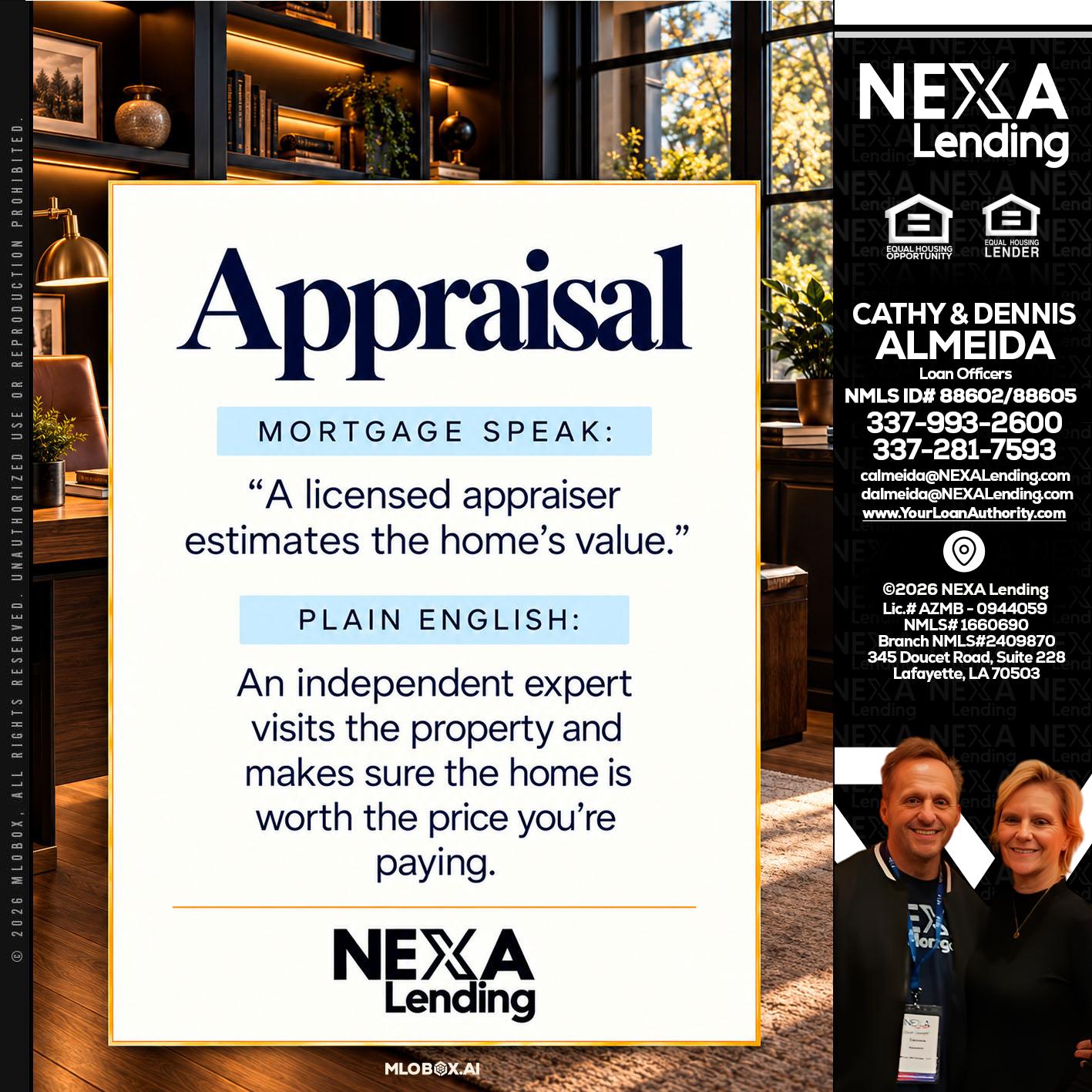 appraisal - Dennis Almeida -Mortgage Loan Officer
